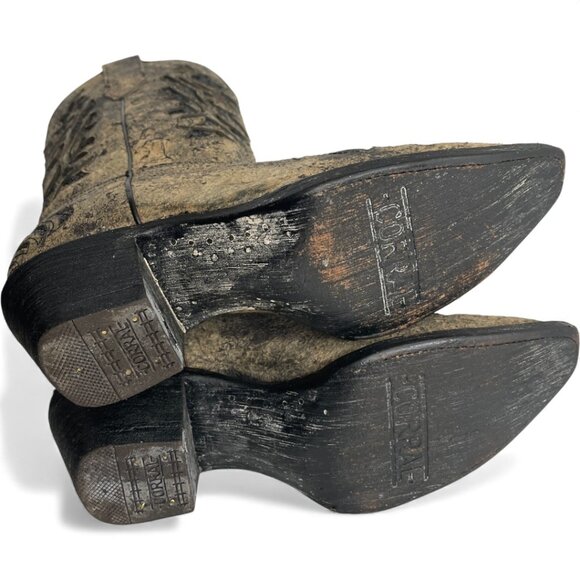 Corral Leather Western Cowgirl Snip Toe Glitter Boots Women's 7 - Picture 13 of 13